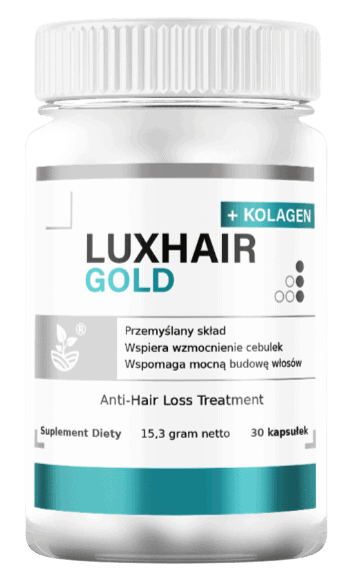 LuxHair Gold suplement działający na wypadanie włosów